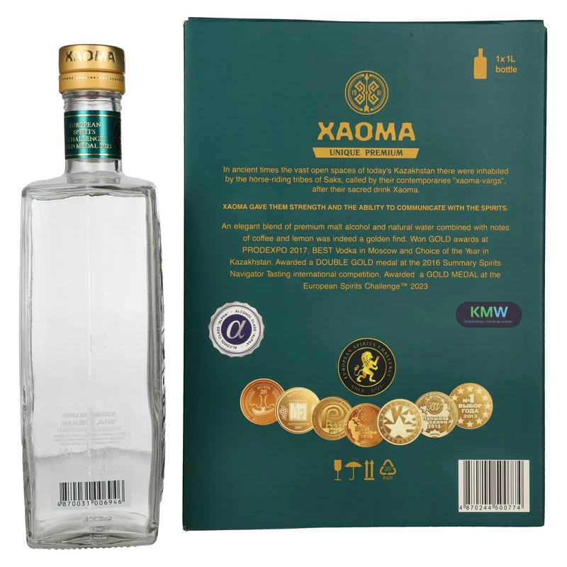 XAOMA Gold Unique Premium Vodka 40% Vol. 1l in Geschenkbox