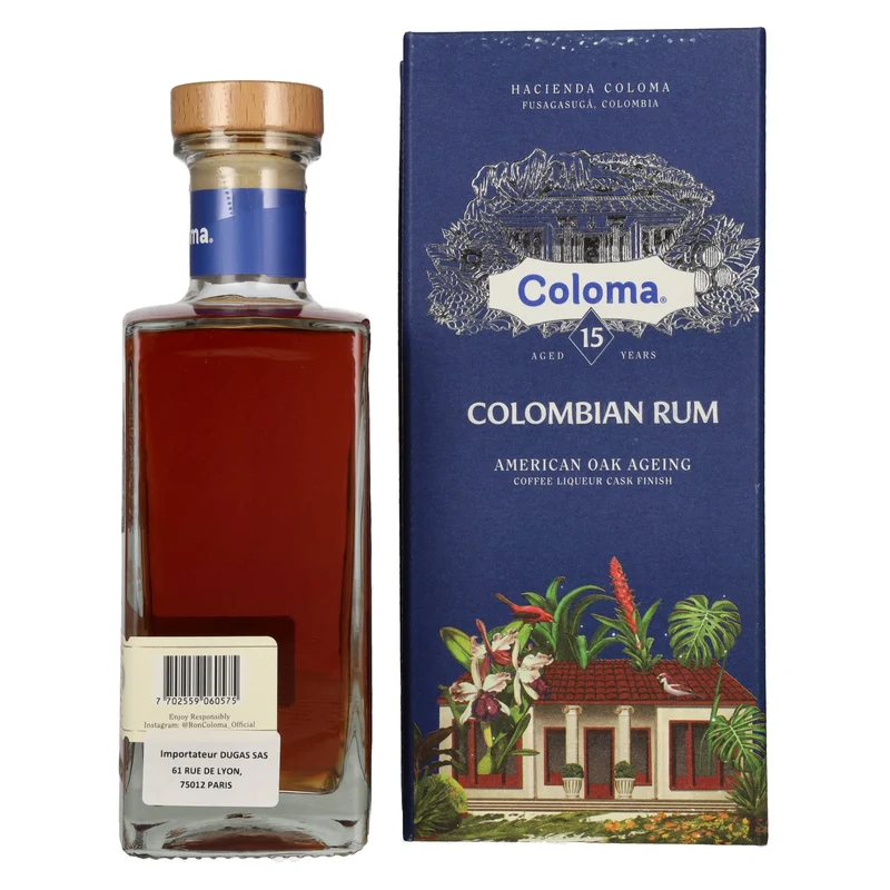 Ron Coloma 15 Years Colombian Rum 40% Vol. 0,7l in Geschenkbox