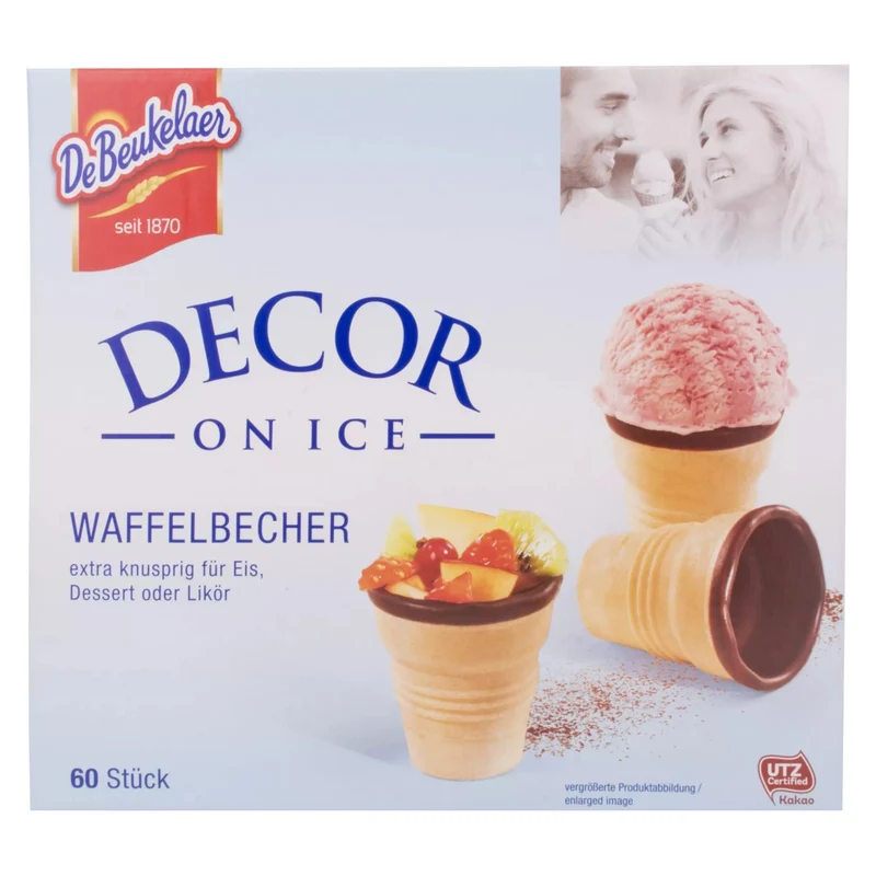 De Beukelaer DECOR ON ICE Waffelbecher 60 Stück