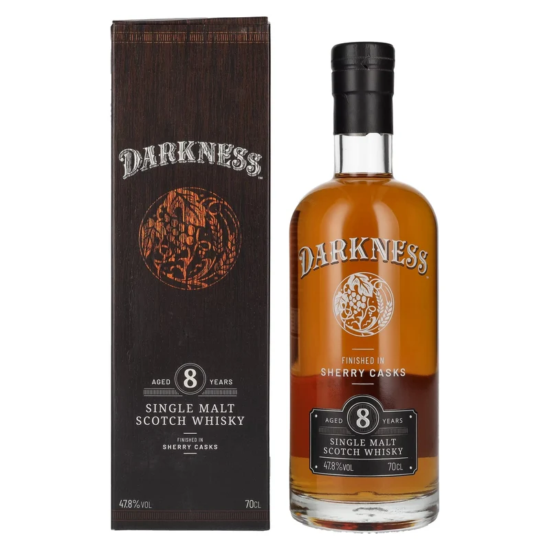 Darkness! 8 Years Old Single Malt Scotch Whisky SHERRY CASKS 47,8% Vol. 0,7l in Geschenkbox