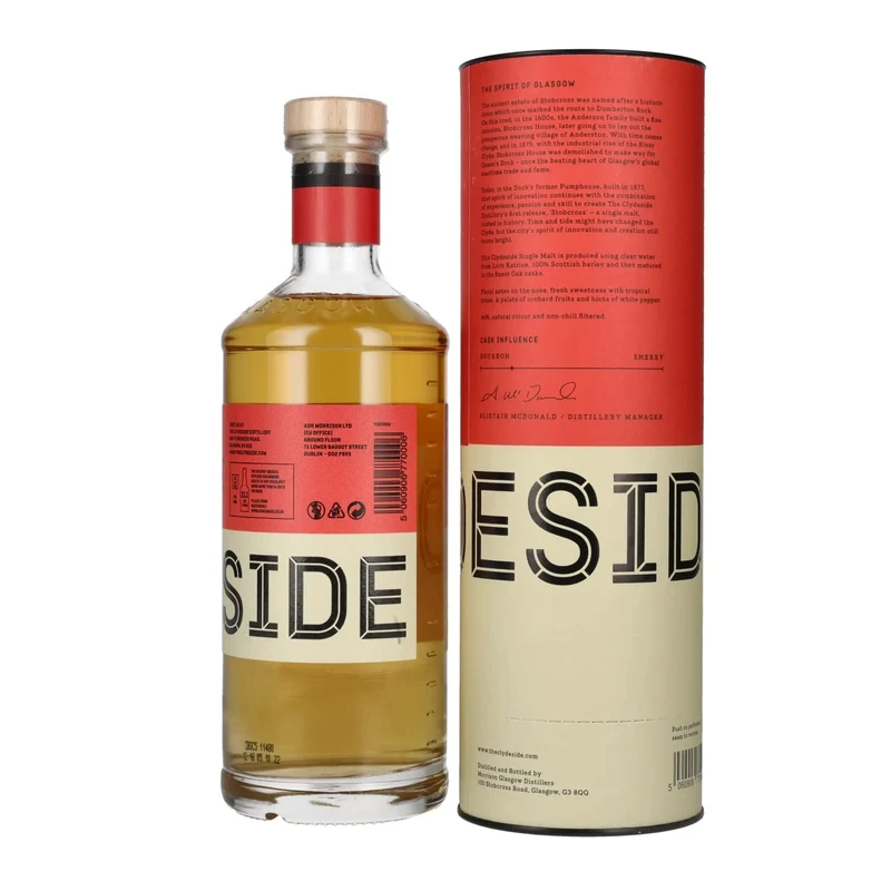 Clydeside STOBCROSS Lowland Single Malt 46% Vol. 0,7l in Geschenkbox