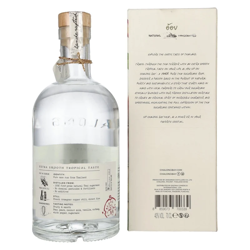 Chalong Bay PURE CANE Spirit Drink 40% Vol. 0,7l in Geschenkbox