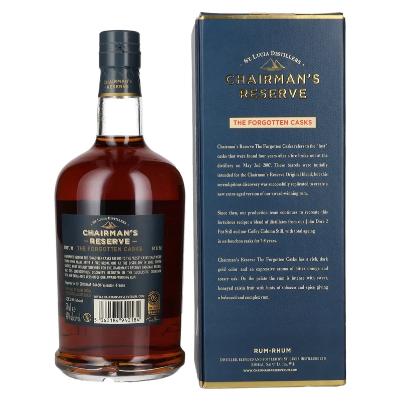 Chairman's Reserve THE FORGOTTEN CASKS Finest St. Lucia Rum 40% Vol. 0,7l in Geschenkbox
