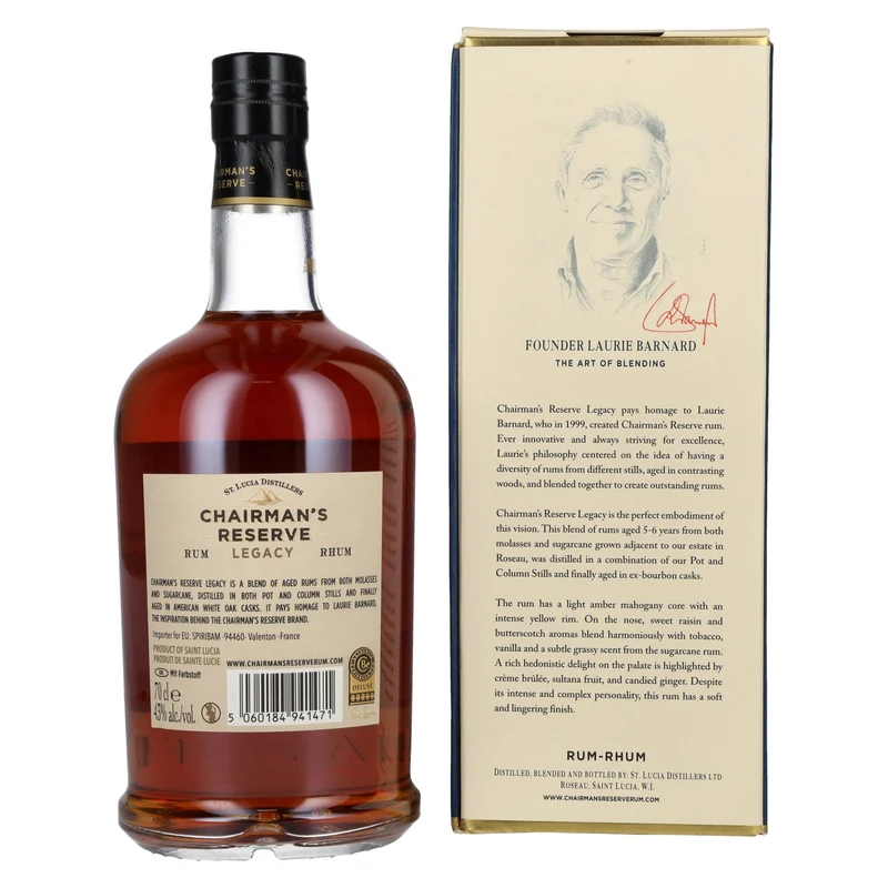 Chairman's Reserve Rum LEGACY 43% Vol. 0,7l in Geschenkbox
