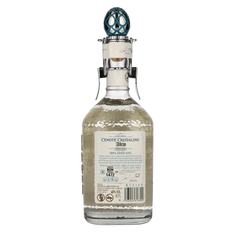 Cenote CRISTALINO Tequila Añejo 100% Agave Azul 40% Vol. 0,7l