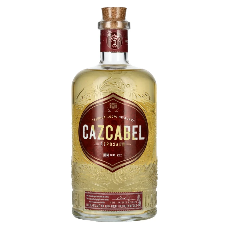 Cazcabel Tequila REPOSADO 100% de Agave 40% Vol. 1l