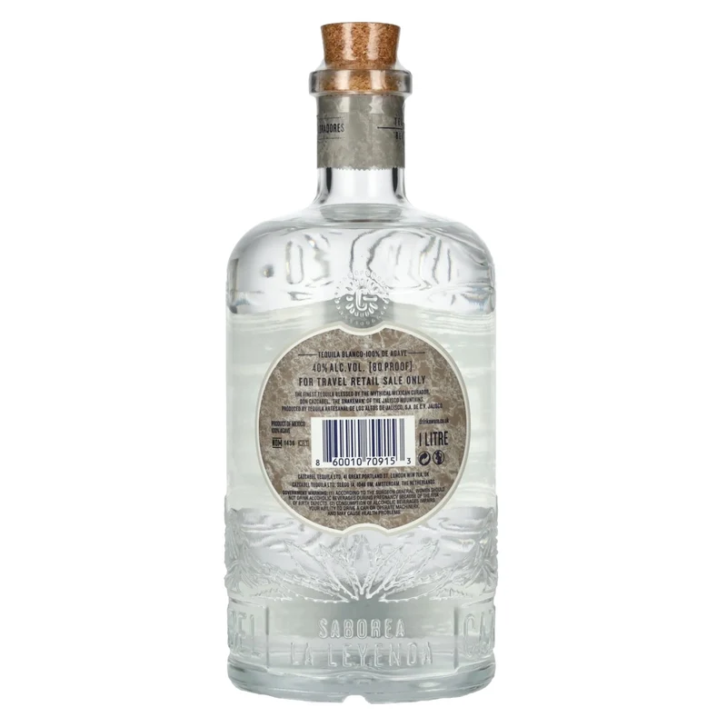 Cazcabel Tequila BLANCO 100% de Agave 40% Vol. 1l