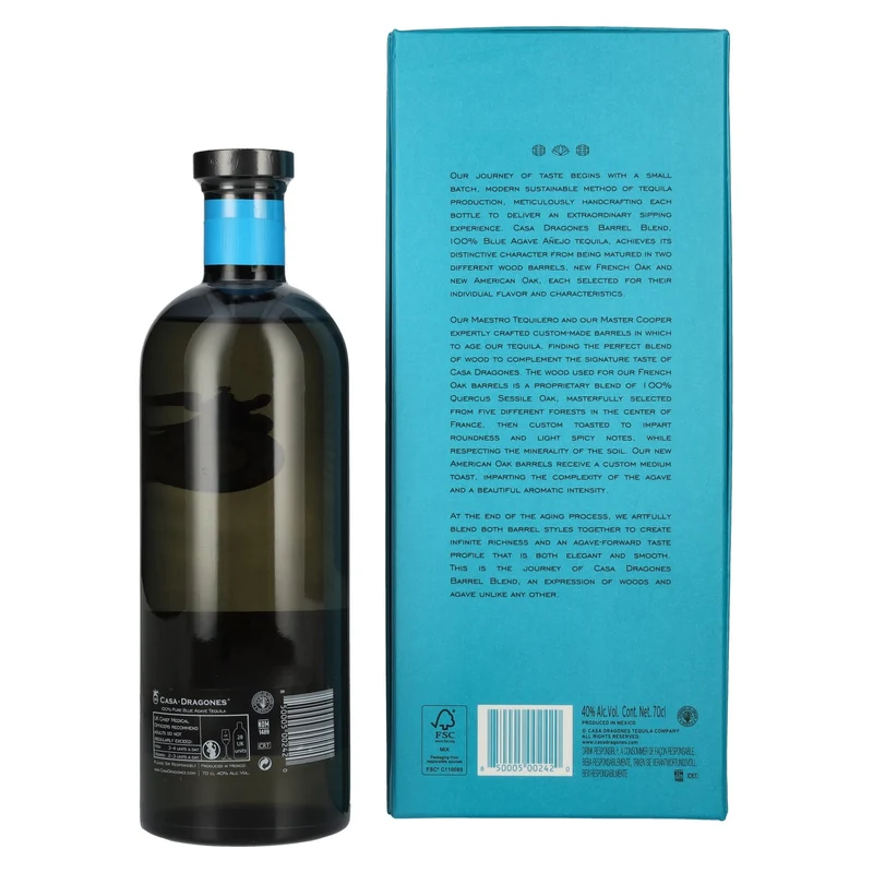 Casa Dragones Tequila AÑEJO Barrel Blend 100% Puro Agave Azul 40% Vol. 0,7l in Geschenkbox