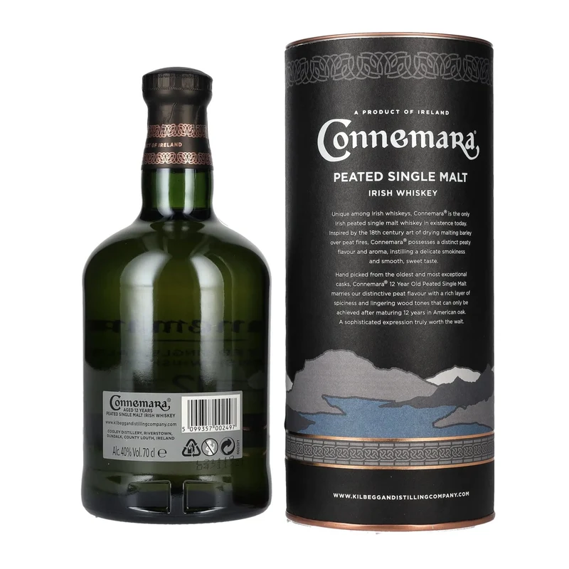 Connemara 12 Years Old Peated Single Malt Irish Whiskey 40% Vol. 0,7l in Geschenkbox