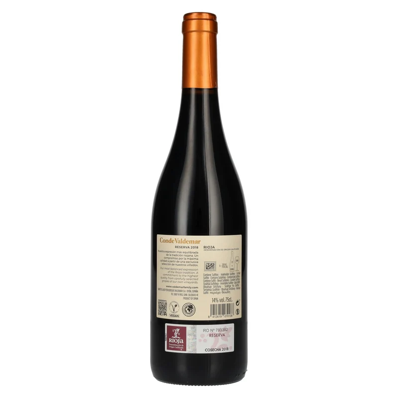 Conde Valdemar Reserva Rioja DOC 2018 14% Vol. 0,75l