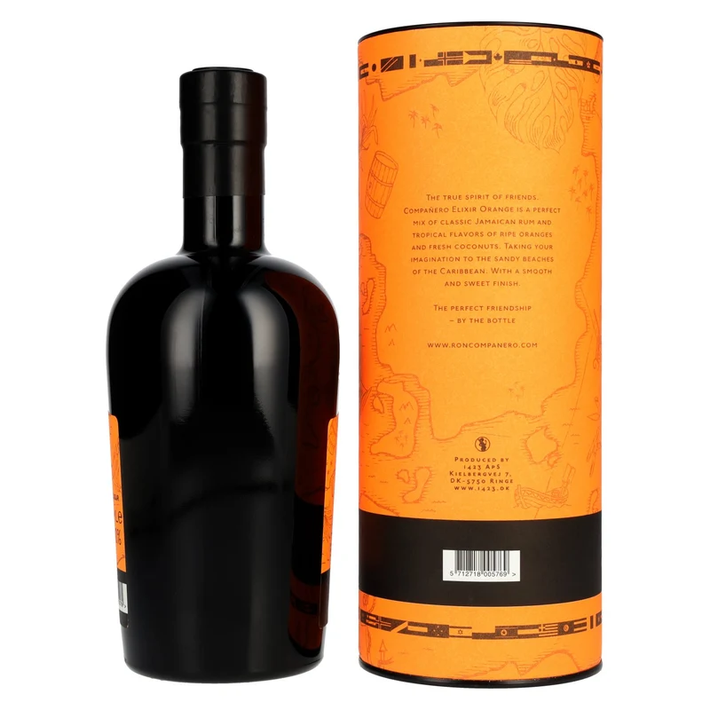Compañero JAMAICA Elixir Orange Rum Liqueur 40% Vol. 0,7l in Geschenkbox