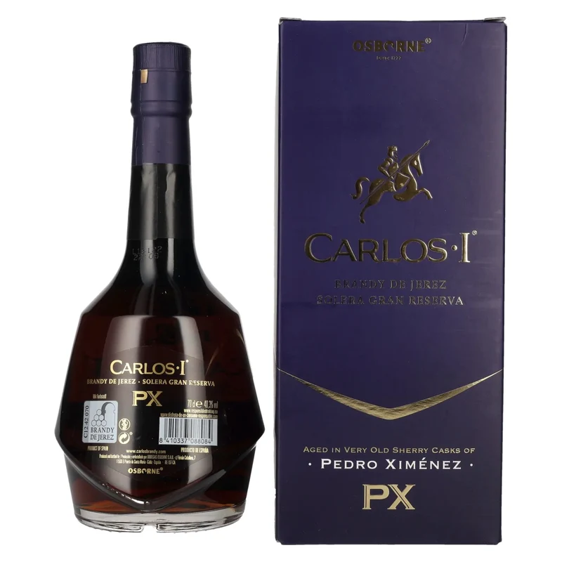 Carlos I Solera Gran Reserva PEDRO XIMÉNEZ Brandy de Jerez 40,3% Vol. 0,7l in Geschenkbox