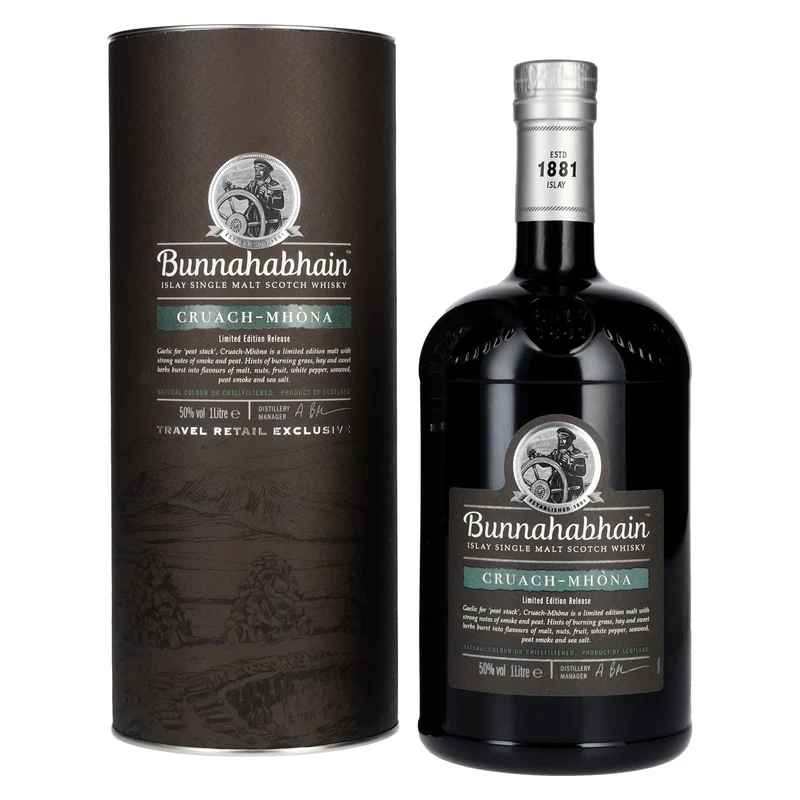 Bunnahabhain CRUACH-MHÒNA Travel Exclusive Islay Single Malt Scotch Whisky 50% Vol. 1l in Geschenkbox