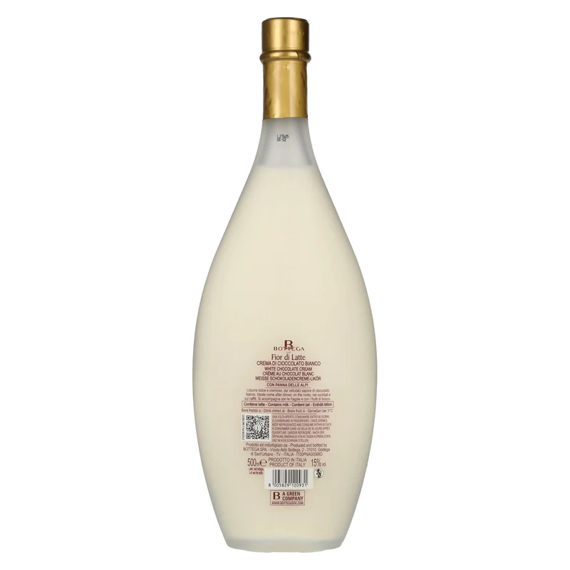 Bottega Fior di Latte Crema di CIOCCOLATO BIANCO Cream Liqueur 15% Vol. 0,5l