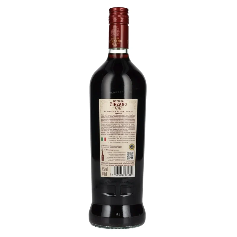 Bottega Cinzano 1757 Vermouth di Torino ROSSO 16% Vol. 1l