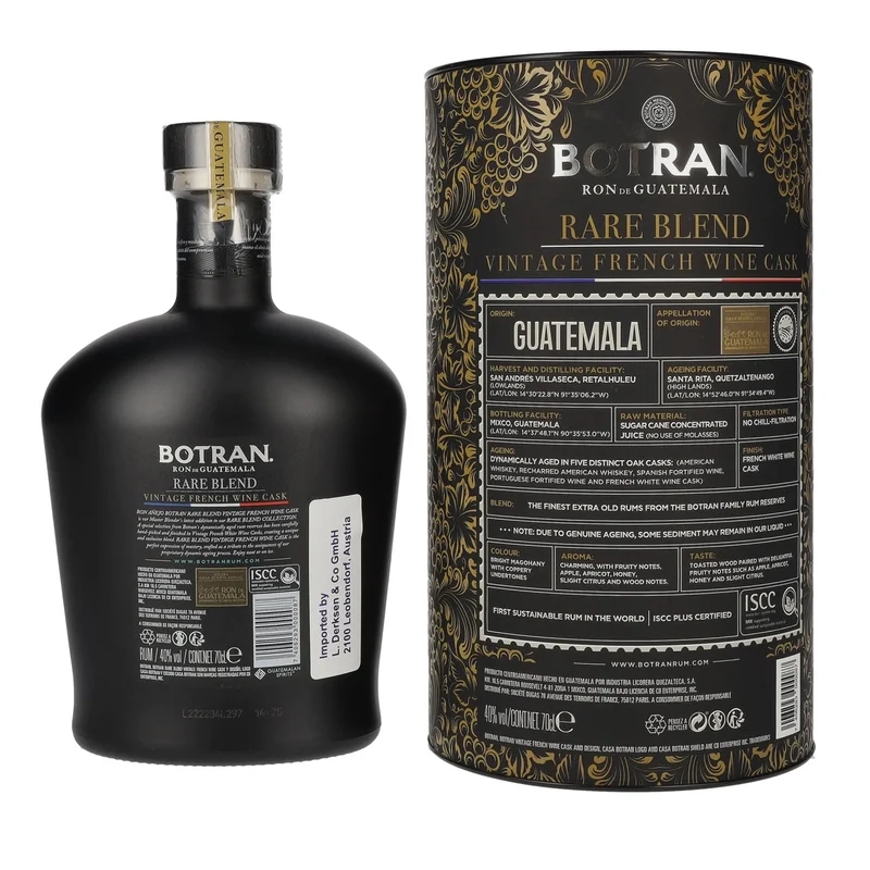 Botran Ron RARE BLEND Vintage French Wine Cask 40% Vol. 0,7l in Geschenkbox