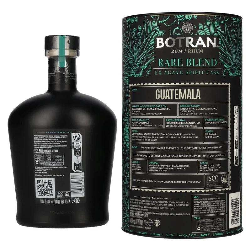 Botran Rhum Guatemala RARE BLEND Ex Agave Spirit Cask 40% Vol. 0,7l in Geschenkbox