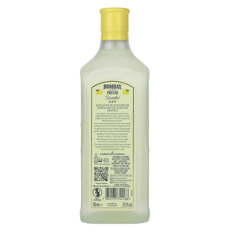 Bombay CITRON PRESSÉ Distilled Gin 37,5% Vol. 0,7l