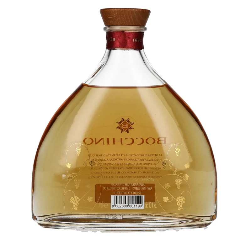 Bocchino Grappa di MOSCATO D'ASTI in Barriques 40% Vol. 0,7l