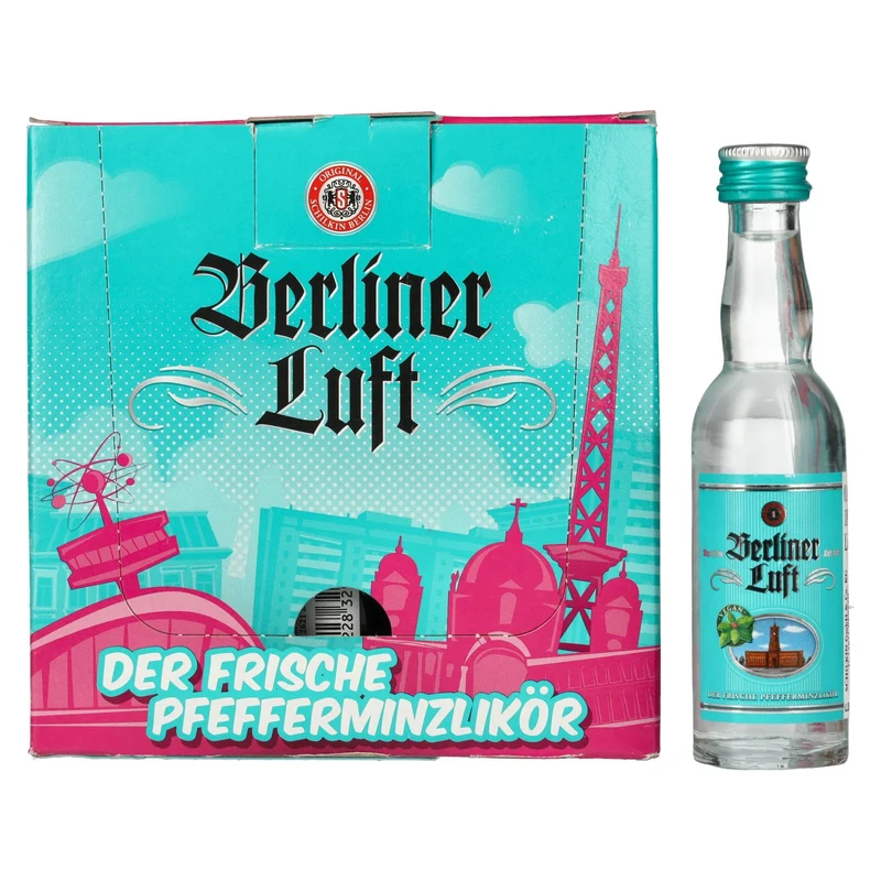 Berliner Luft DER FRISCHE Pfefferminzlikör 18% Vol. 24x0,04l
