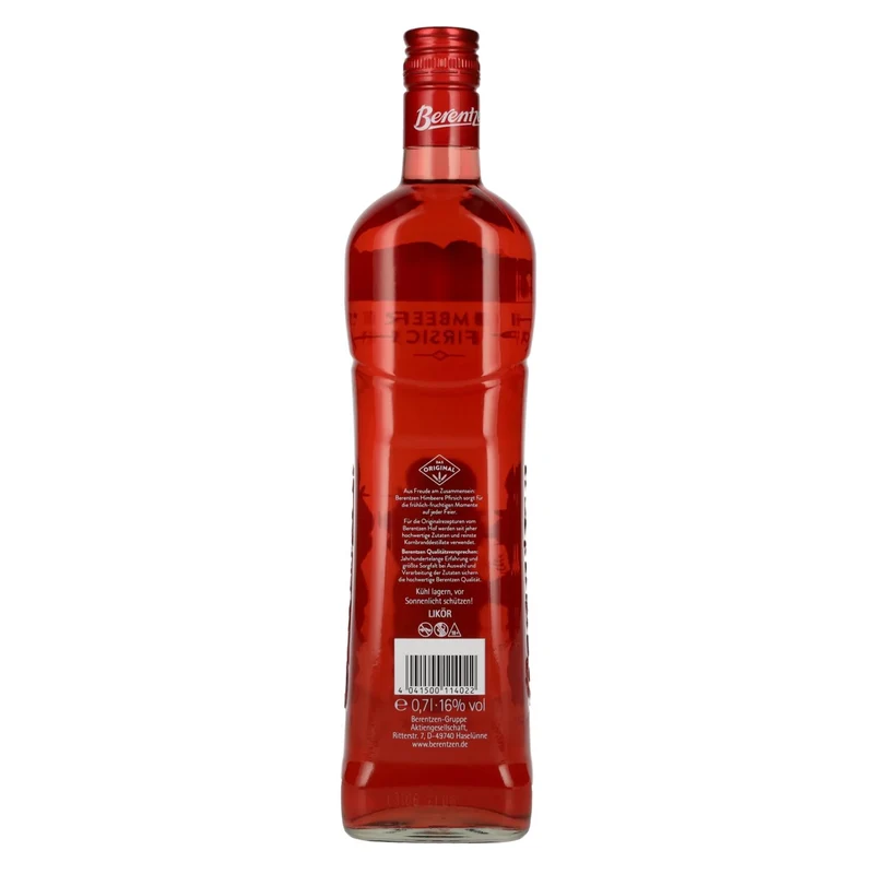 Berentzen Fruchtige Himbeere-Pfirsich Likör 16% Vol. 0,7l