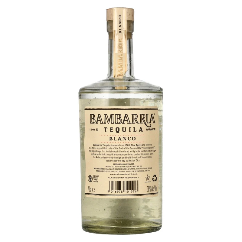 Bambarria Tequila Blanco 100% Agave 38% Vol. 0,7l