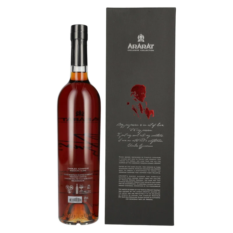 Ararat 25 Years Charles Aznavour Signature Blend 40% Vol. 0,7l in Geschenkbox