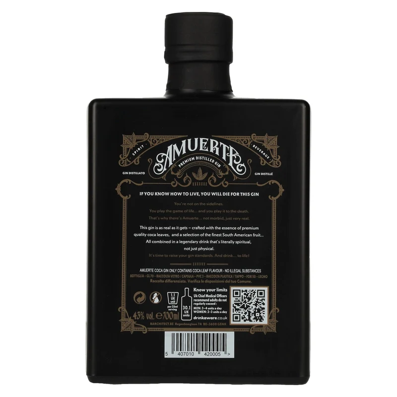 Amuerte COCA GIN - Black Edition 43% Vol. 0,7l