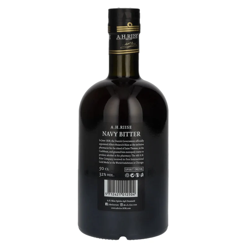 A.H. Riise Royal DANISH NAVY Westindian Bitter 32% Vol. 0,5l