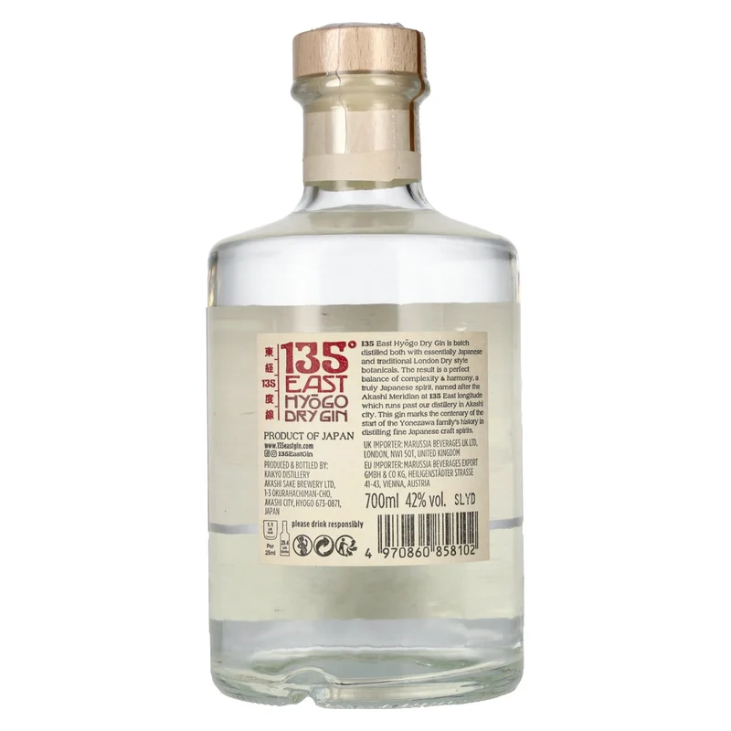 135° EAST Hyōgo Dry Gin 42% Vol. 0,7l