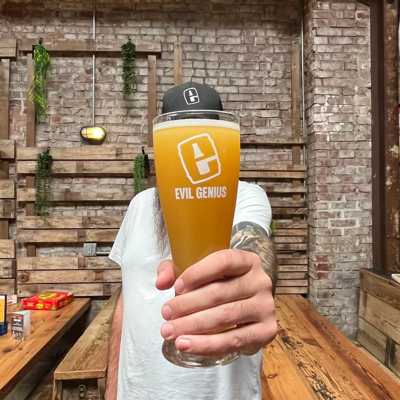 Evil Genius 23oz Giant Beer Glass