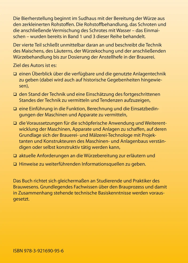 Maschinen, Apparate und Anlagen für die Gärungs- und Getränkeindustrie - Teil 4