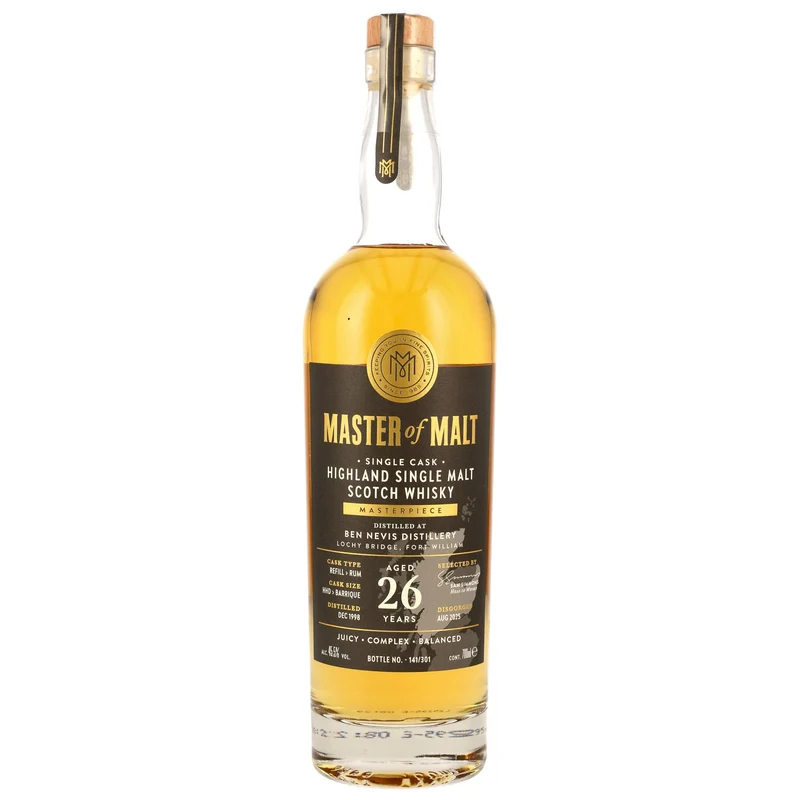 Ben Nevis 26 Jahre 1998/2025 - Master of Malt - Masterpiece