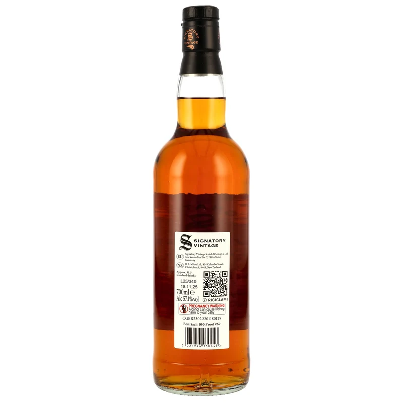 Benriach 12 Jahre 2013/2025 - Signatory Vintage - 100 Proof #69