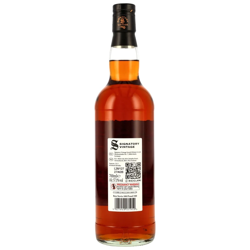 Ben Nevis 10 Jahre 2015/2026 - Signatory Vintage - 100 Proof #80