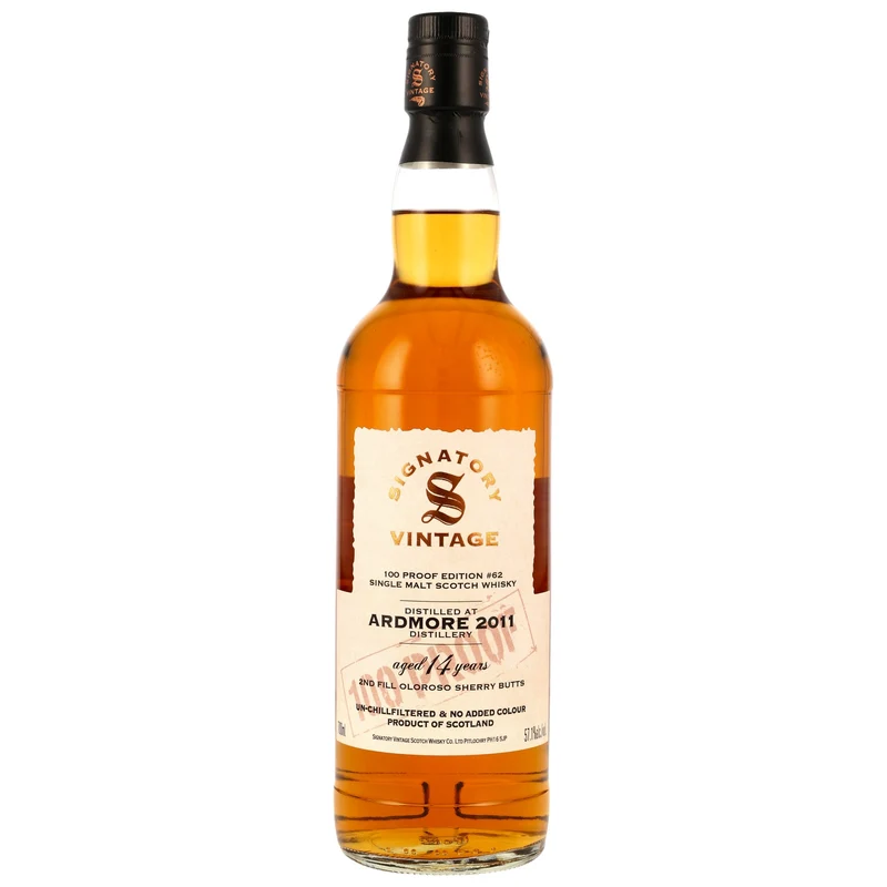 Ardmore 14 Jahre 2011/2025 - Signatory Vintage - 100 Proof #62