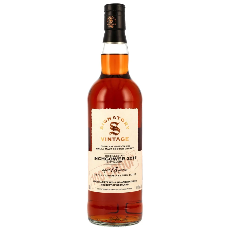 Inchgower 13 Jahre 2011/2025 - Signatory Vintage - 100 Proof #53