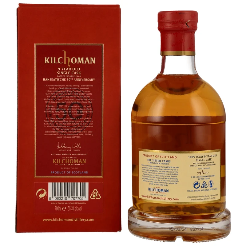 Kilchoman 9 Jahre 2014/2024 - The Sisters Casks #653/2014