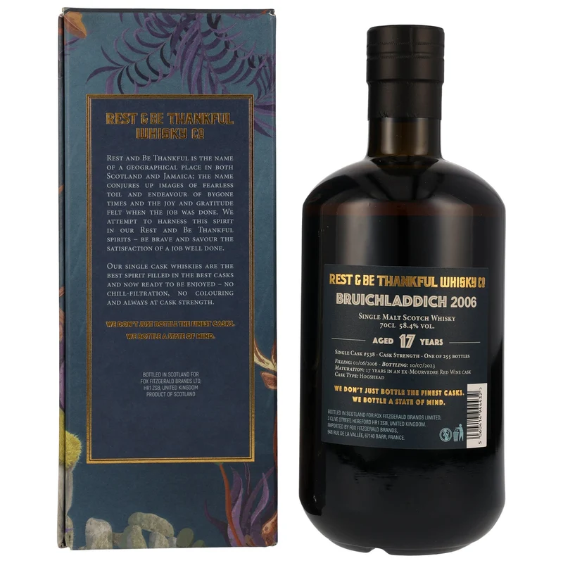 Bruichladdich 17 Jahre 2006/2023 - Rest & Be Thankful #538