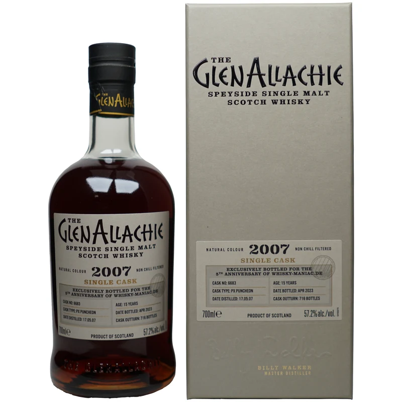 Glenallachie 15 Jahre 2007/2023 - Whisky Maniac - Single Cask #6683