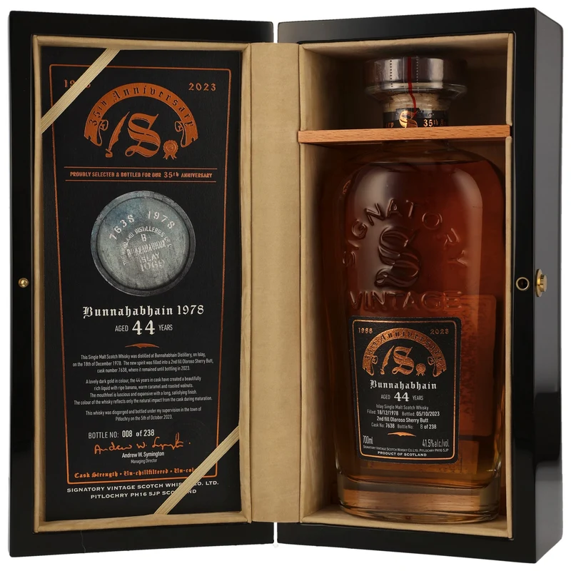 Bunnahabhain 44 Jahre 1978/2023 - Signatory Vintage - 35th Anniversary