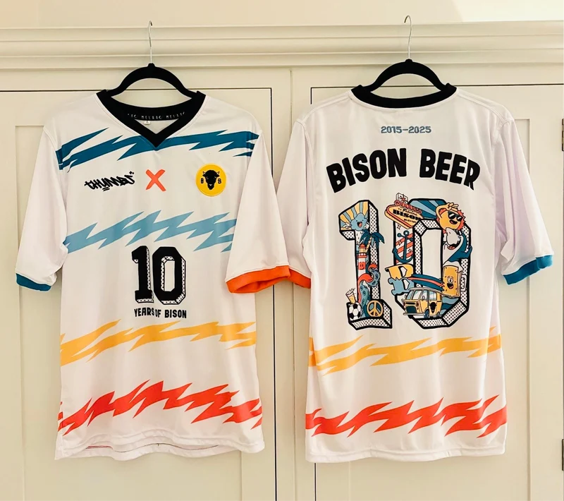 Bison Beer x Thumbs 10th Birthday Retro Football Jersey