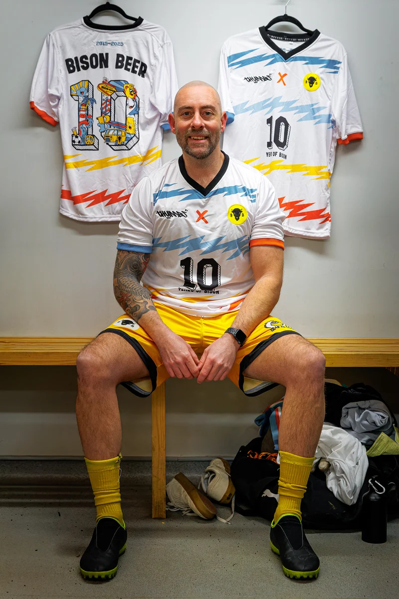 Bison Beer x Thumbs 10th Birthday Retro Football Jersey