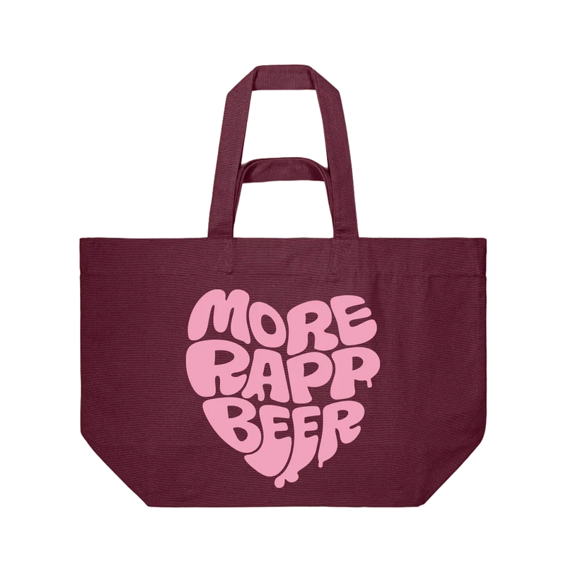 Große Jutetasche More Rapp bordeaux