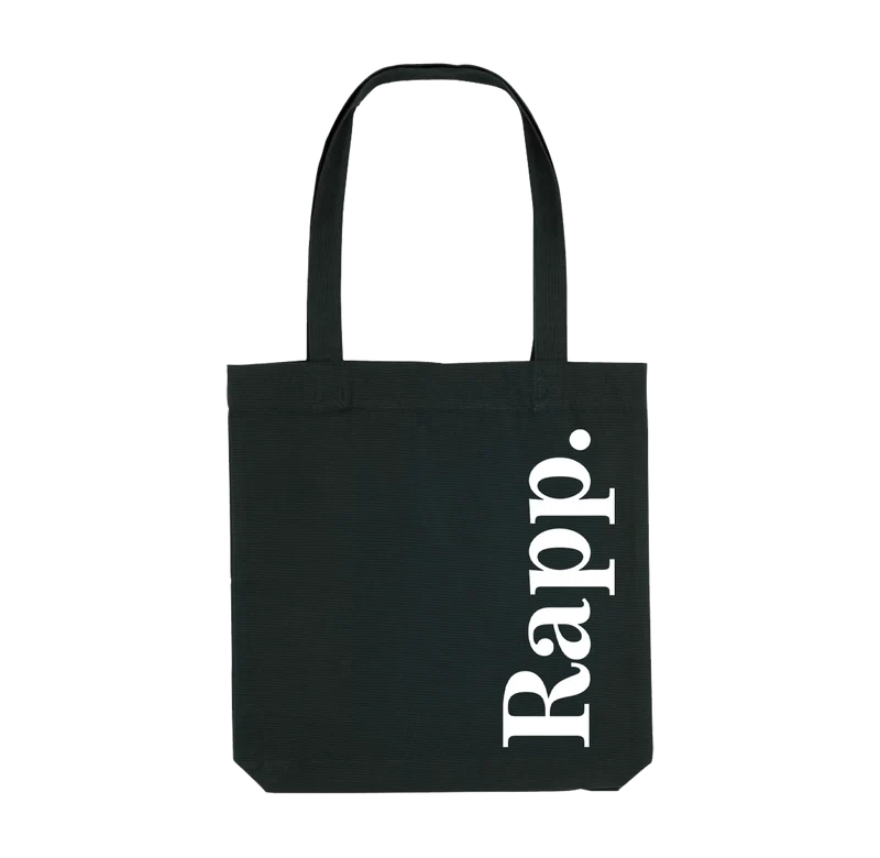 Jutetasche Rapp. schwarz