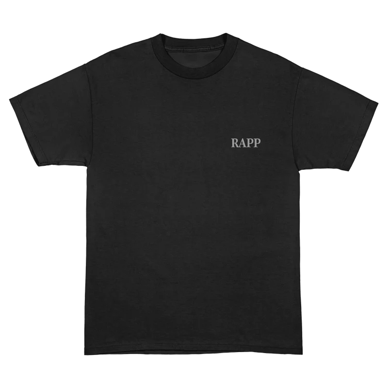 T-Shirt Rapp Monochrom schwarz