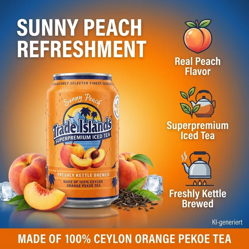 Trade Islands Iced Tea Sunny Peach 24x0,33l Dose Steige