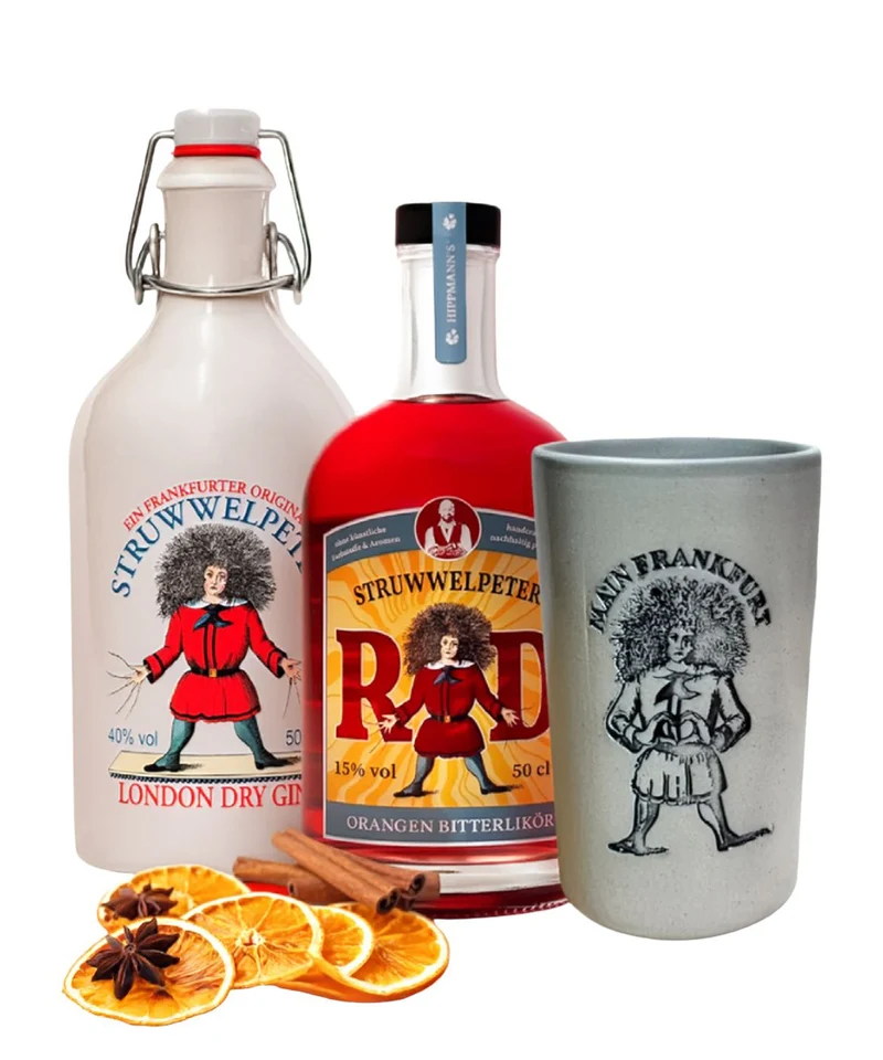Struwwelpeter Gin und Likör Paket inkl. Krug