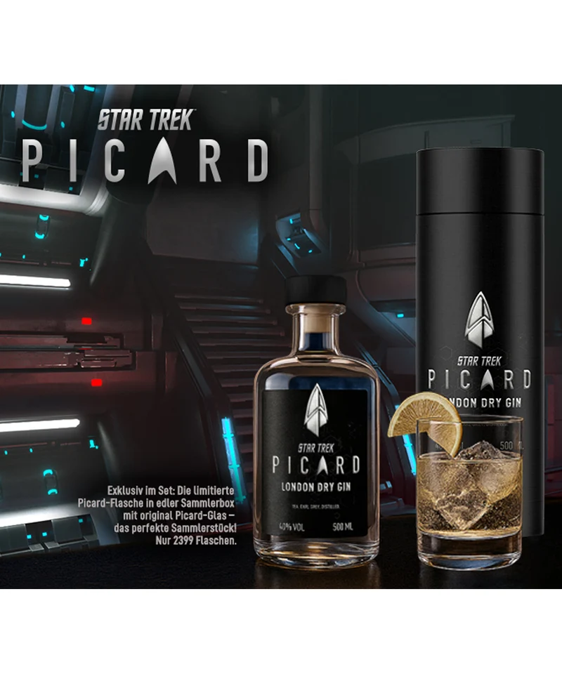 Star Trek Picard Gin inkl. Glas in der Geschenkverpackung