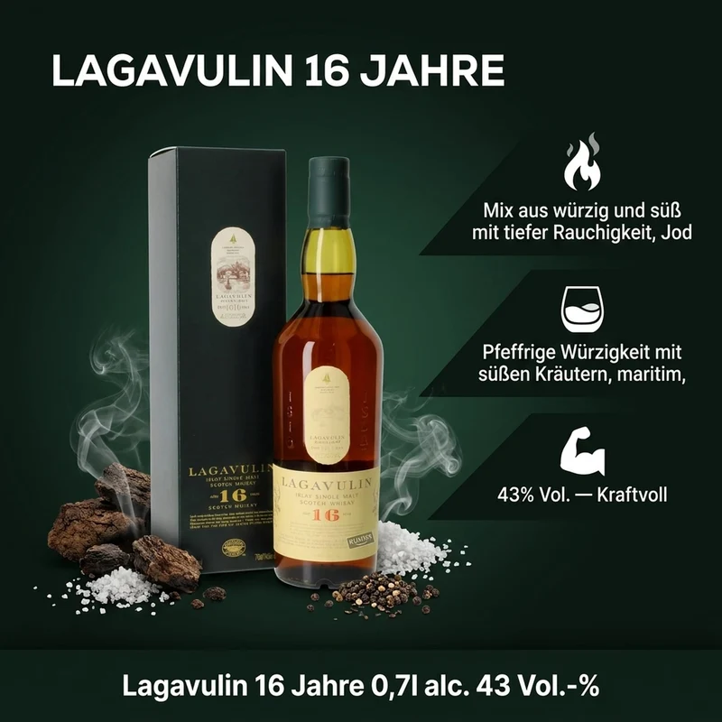 Lagavulin 16 Jahre 0,7l alc. 43 Vol.-%